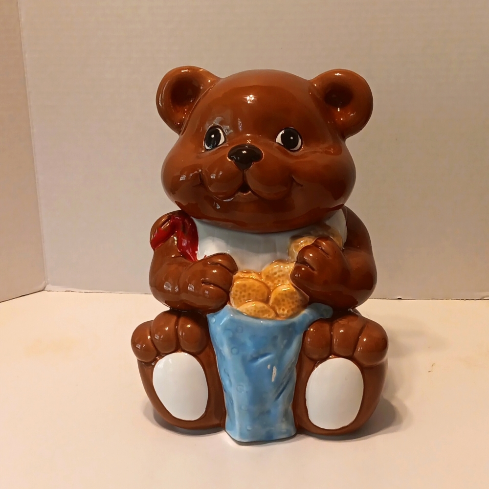Vintage Walmart Bear Brown Bear Ceramic Cookie Jar
